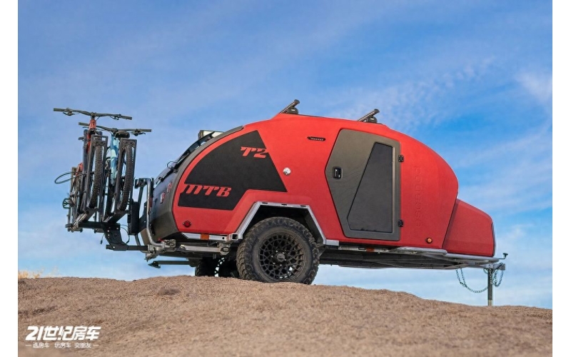 野外探险 &ldquo;多面手&rdquo; 水滴形拖挂房车：Escapod Topo2 MTB